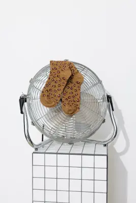 Chausettes pailletées léopard