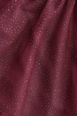 Robe en tulle imprimé par transfert - Rouge foncé