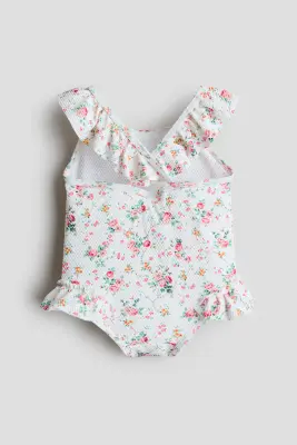 Maillot de bain avec imprimé fleuri - Blanc/fleuri