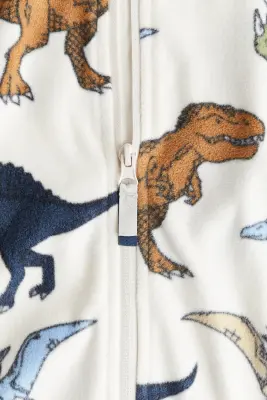 Veste en polaire - Blanc/dinosaures