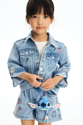 Veste en denim imprimé - Bleu denim/Lilo et Stitch