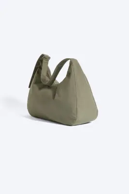 Sac demi-lune à bandoulière - Vert kaki