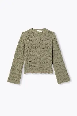 Pull court en crochet Femme