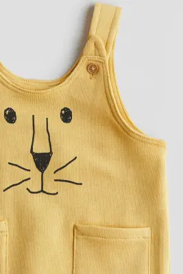 Salopette short imprimée - Jaune/lion