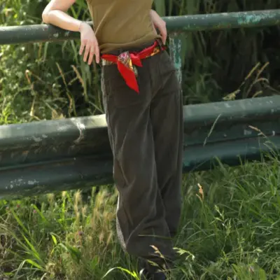 Pantalon Scarlett Velours Kaki