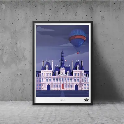Affiche A3 - Paris IV - Hôtel de Ville