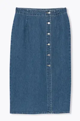 Jupe midi en jean Femme