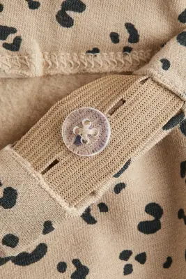 Legging à l'intérieur brossé - Beige/imprimé léopard