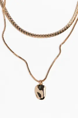 Collier à deux rangs - Doré