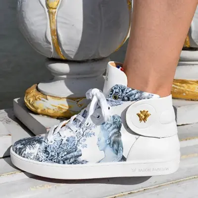 Baskets Mid bleues Marie-Antoinette