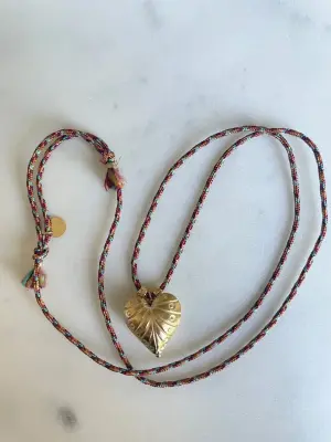 Nouveau ! ROOM SERVICE JEWELRY Collier Lucky Heart Rainbow