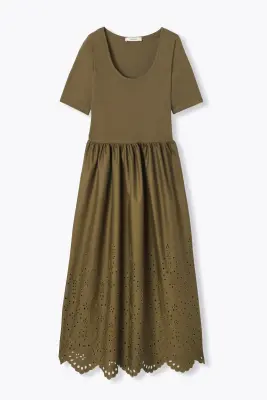 Robe t-shirt broderie anglaise