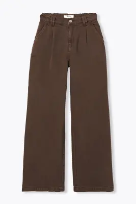 Pantalon large taille haute