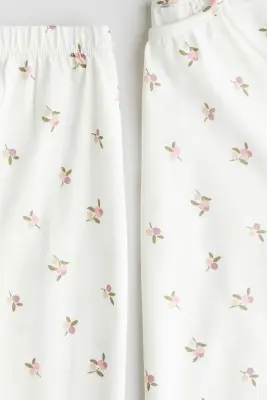 Pyjama en coton imprimé - Crème/baies