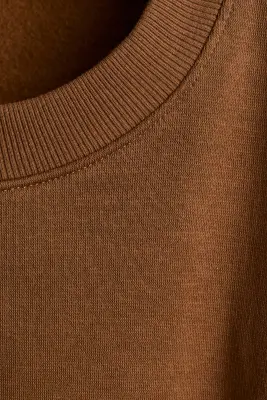 Sweat à l'intérieur brossé - Marron