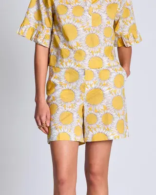 Bermuda Aly imprimé Liberty tournesols jaune