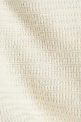 Robe texturée en coton - Crème