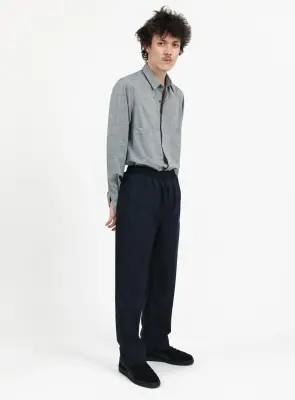 Baggy Pants in Navy Blue Ecocare Microfiber