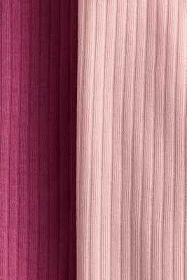 Lot de 2 leggings en coton côtelé - Rose/rose clair