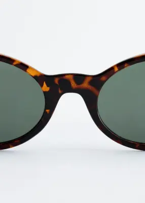 Lunettes de soleil ovales - Marron / Écaille de tortue