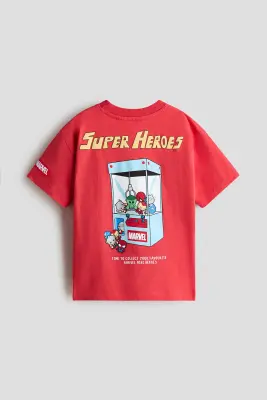 T-shirt loose imprimé - Rouge/Marvel Comics
