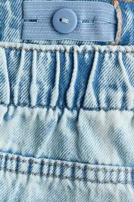 Loose Fit Wide Leg Jeans - Bleu denim clair