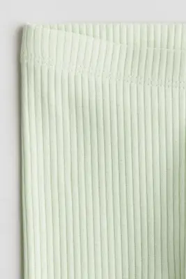 Legging en coton côtelé - Vert clair