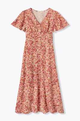 Robe longue manches courtes
