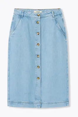 Jupe midi en lyocell Femme