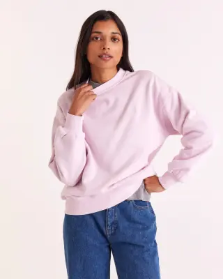Sweat-shirt Virgile rose clair