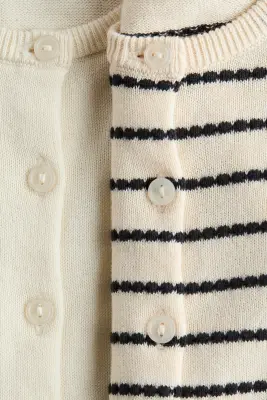 Lot de 2 gilets en coton - Blanc/beige clair
