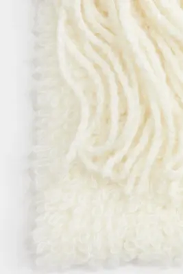 Écharpe en mohair mélangé - Crème