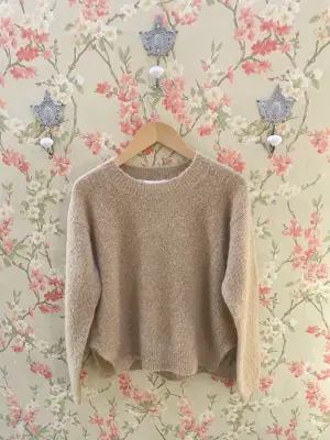 Nouveau ! POMANDÈRE Pull Laine 8480 Sable