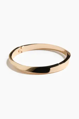 Bracelet manchette à charnière - Doré