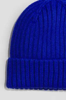Bonnet côtelé - Bleu vif