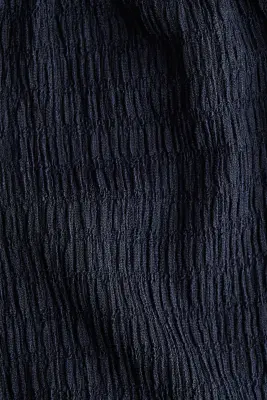Pantalon large à effet froissé - Bleu marine