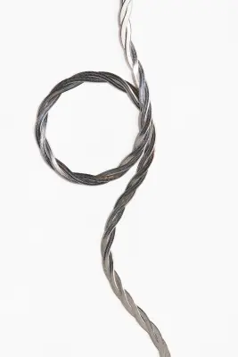 Collier waterproof avec chaînes torsadées - Argenté