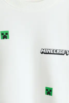 T-shirt oversize imprimé - Blanc/Minecraft