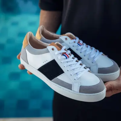 Baskets Hiba Blanc Noir