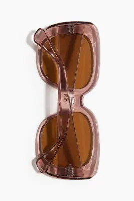 Lunettes de soleil carrées - Rose clair