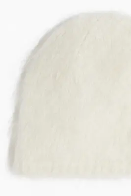 Bonnet en mohair mélangé - Crème