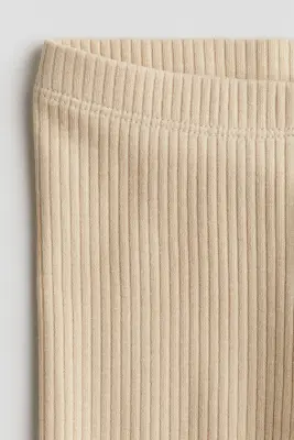 Legging en coton côtelé - Beige