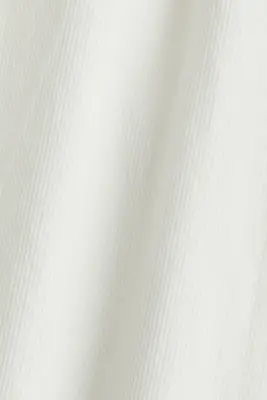 Robe volantée en velours de coton côtelé - Blanc