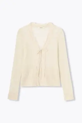 Cardigan détail dentelle Femme