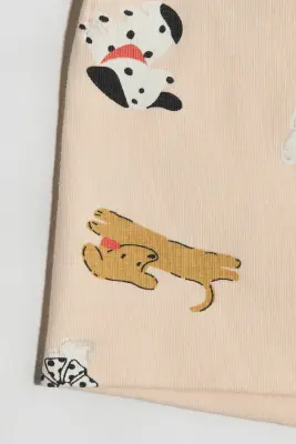Bonnet en jersey de coton - Pêche/chiens