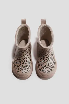 Bottes en caoutchouc - Beige/imprimé léopard