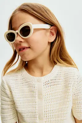 Gilet en maille texturée - Crème