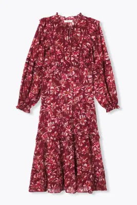 Longue robe imprimée Femme