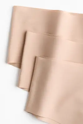 Lot de 3 culottes Hipster Lycra® invisibles - Beige clair