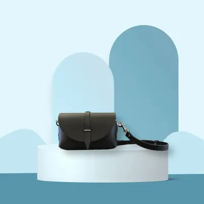 Petit Sac Bandoulière en Cuir Noir
